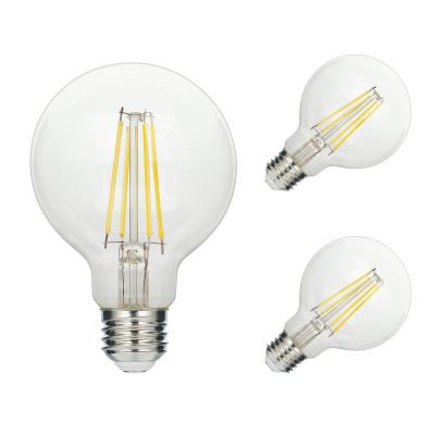 5.5 Watt (60 Watt Equivalent) G25 Omni Dimmable Filament LED Light Bulb Clear Medium (E26) Base, 120 Volts, Box, 3-Pack