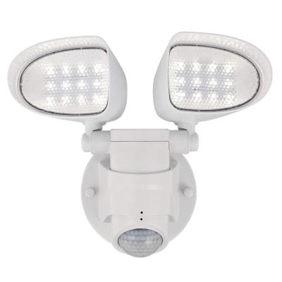 Two-Light 18 Watt LED Outdoor Security Light Wall Fixture with Motion Sensor