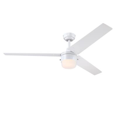 Talia 56-Inch Indoor Ceiling Fan with LED Light Fixture, White Finish